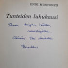 Enni Mustonen : Tunteiden lukukausi (signeerattu, tekijän... - pikkukuva 3