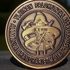 VPK Pronssivärinen merkki. Halkaisija - 35 mm. Hyväkuntoinen - pikkukuva 5