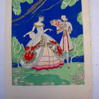 VANHA Postikortti Taittokortti Chauvin Art Deco 1920-l UPEA - pikkukuva 1