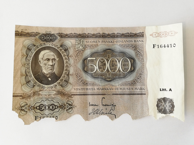 5000 Markkaa 1945 Litt A