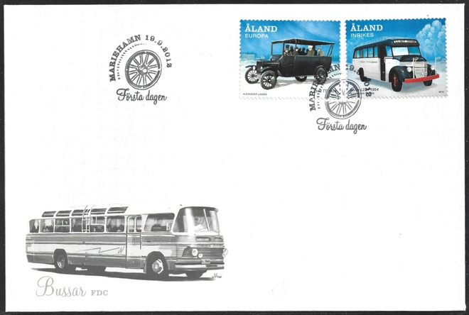 FDC Åland  2012  Linja-autoja  LaPe ÅL 357-358