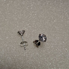 Hopea zirconia nappi korvakoru 5 mm Uusi - pikkukuva 3