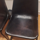 2X musta / mustanruskea tuoli nahkaistuin - pikkukuva 3