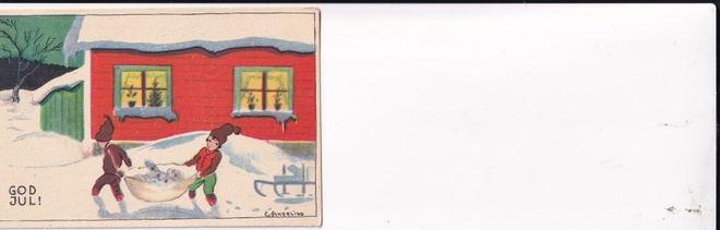Tontut, lahjat, God Jul, G. Åkerlind ,   b599
