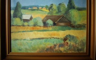 Kotoinen maisema  - T.Siivonen öljyvärein