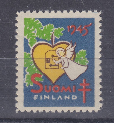 1945 TUB joulumerkki postituoreena.