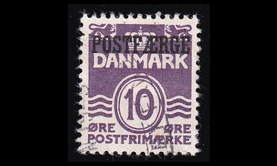 Tanska PF_23 o Aaltoviiva 10 öre violetti (1938)
