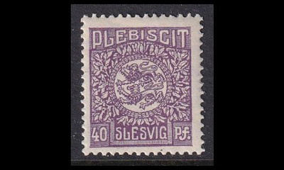 Slesvig 9 * Vaakuna 40 Pf (1920)