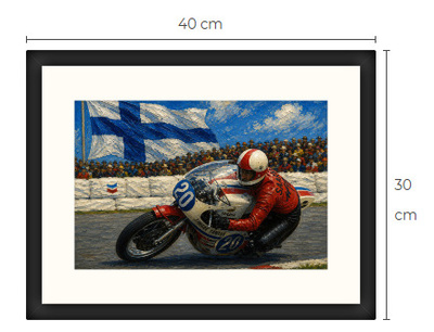 Uusi Jarno Saarinen art print kehystetty 30 cm x 40 cm