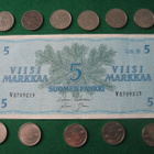 11 kpl 5 markkaa 1952-1962 koko sarja ja 5 mk seteli 1963 - pikkukuva 2