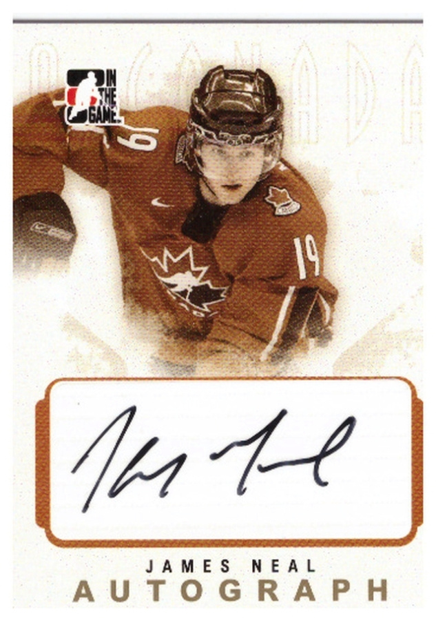 JAMES NEAL Team CANADA 07-08 ITG O-Canada Autograph #A-JN