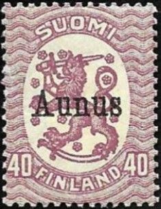 1919 Aunus 40 p himmeänlilä ** LaPe A 4  painoerä I