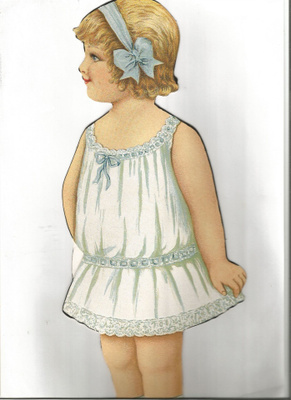 Lady Anne Dress Me Doll - upea antiikkipaperinukke