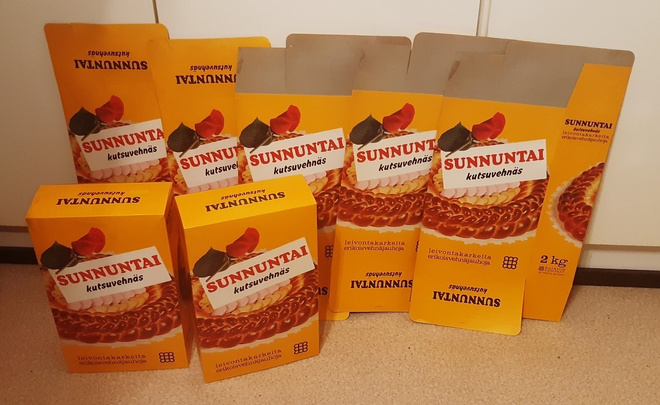 Sunnuntai kutsuvehnäs, mainospakkaus 7kpl