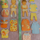 Paperinuket pikkutyttö ja -poika 1940-50-luku - pikkukuva 1