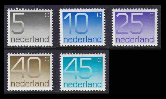 Alankomaat 1065-9 ** Käyttösarja numero (1976)