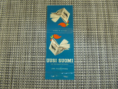 Uusi Suomi mainostikkurasian kansi.