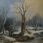 Öljymaalaus ”Talvimaisema”, 1800-luku - pikkukuva 2