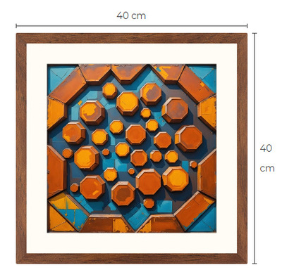 Uusi uniikki abstrakti art print taulu 40 cm x 40 cm