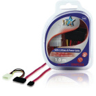 HQ Yhdistelmäkaapeli 7-pin SATA + Molex - 7+15pin SATA, 1m - pikkukuva 1