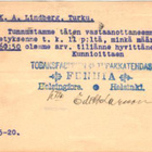 POSTILÄHETYS EHIÖ TUPAKKATEHDAS FENNIA HELSINKI - pikkukuva 1