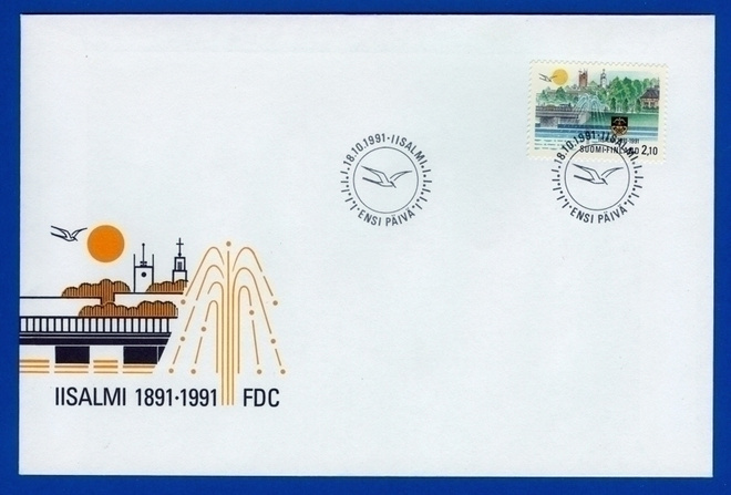 FDC – Iisalmi 100 vuotta 18.10.1991, Lape 1152