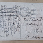 Pikkutyttö ruokkii koiranpentuja, vanha väripk, p. 1910 - pikkukuva 2