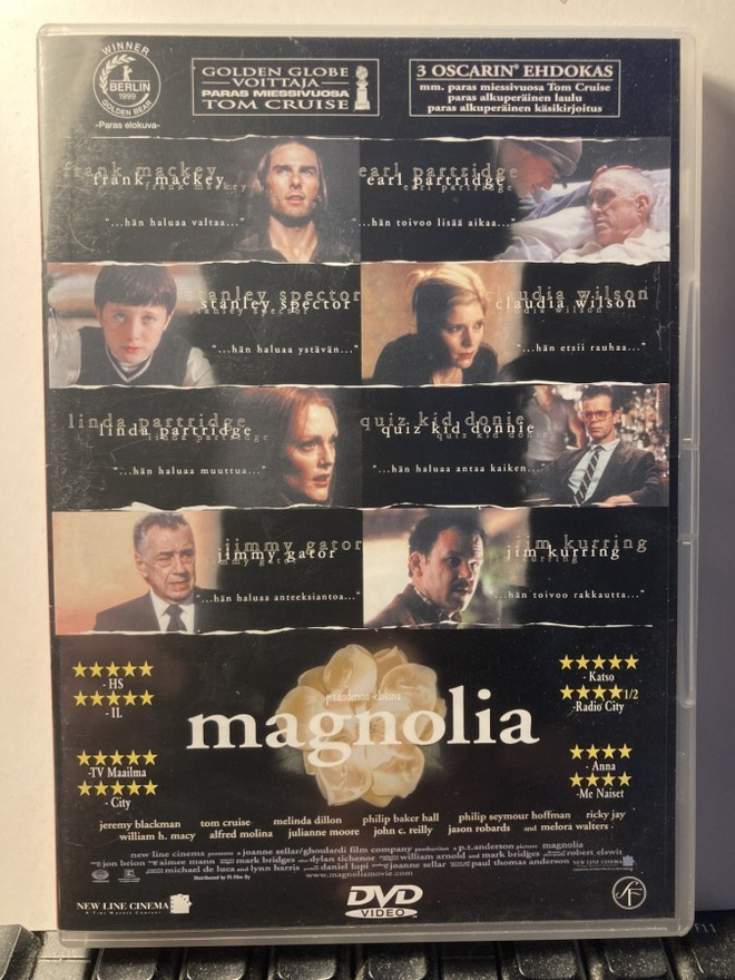 MAGNOLIA, DVD x 2, P.T. Anderson, Hoffman, Cruise, Moore