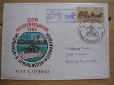 DDR, hevosaiheinen kuori vuodelta 1985