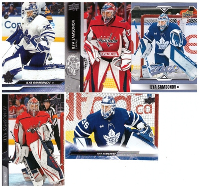 5 x Mv ILYA SAMSONOV Capitals, Maple Leafs