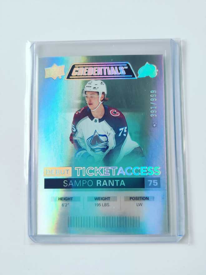 Sampo Ranta 21-22 Credentials Debut Ticket Access /999