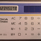 Aurinkokennolaskin Nokia Postipankki 80-luvulta - pikkukuva 1
