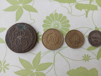 kolikoita mm. 1892..ym pipariraha...1783