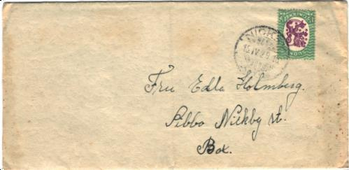 POSTILÄHETYS NIKKILÄ -NICKBY PAIKALLISKIRJE