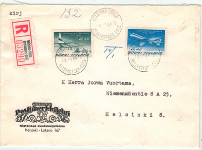1963 lentoliikenne kirjattu kirje