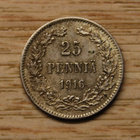 Hopeaa 25 penniä 1916,  Nikolai II - pikkukuva 1