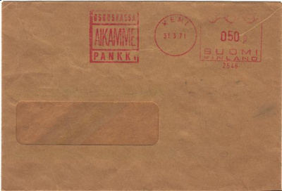 POSTILÄHETYS FRAMALEIMA KEMI OSUUSKASSA