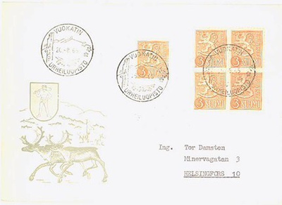 Vuokatin urheiluopisto matkailuleima 1965