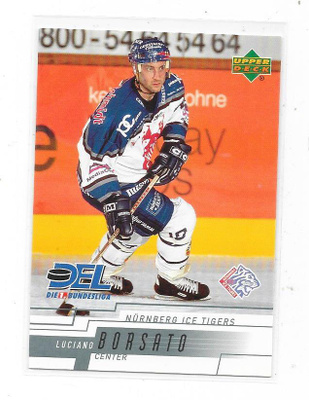 2001-02 DEL #185 Luciano Borsato , Nurnberg , Ex HIFK