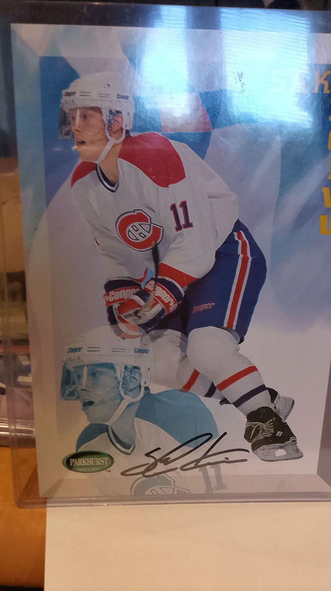 Parkhurst -96 big autograph Saku Koivu!!