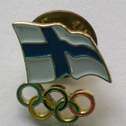 Pinssi Suomenlippu Olympiarenkailla! Kts! - pikkukuva 1