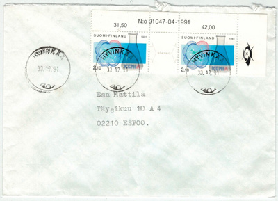 1991 kemia pari välilöllä kirje