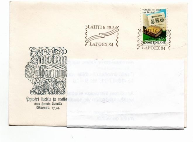 Lahti: Lapoex 84 (erikoisleima 6.10.1984)