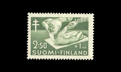336 ** Tuberkuloosi 2,50mk+1mk (1947)