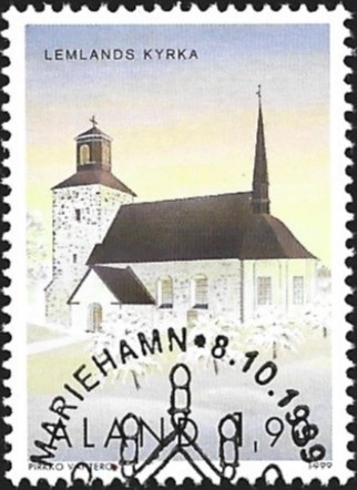 Åland 1999  Lemlandin kirkko  EP alareuna LOISTO LaPe 162