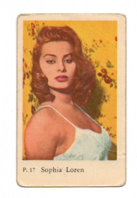 Purkkakuva P. n:o 17 SOPHIA LOREN.