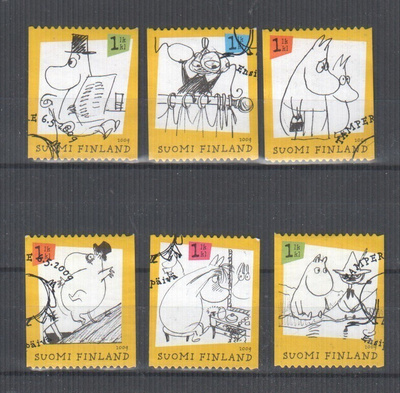 2009 Muumimerkit ep. leimattuna