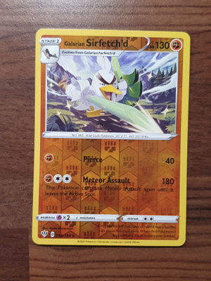 Pokemon Galarian Sirfetch'd 097/189 Reverse holo rare