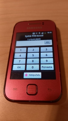 Samsung Galaxy Y GT-S5360 pinkki, toimiva