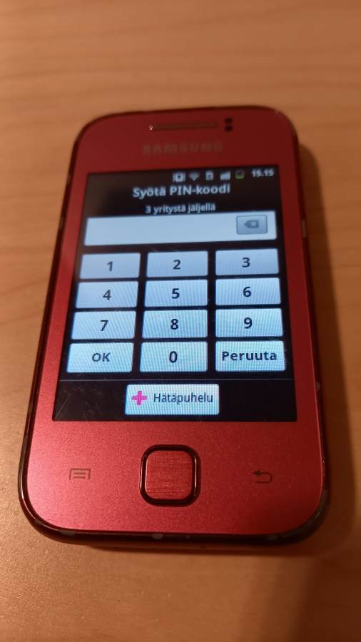 Samsung Galaxy Y GT-S5360 pinkki, toimiva